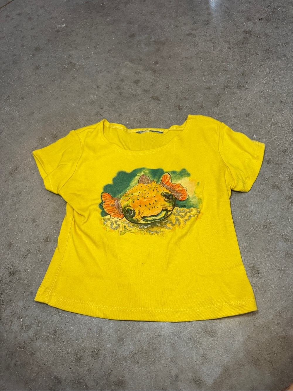 Yellow Fish Graphic Pet Shirt - Yellow